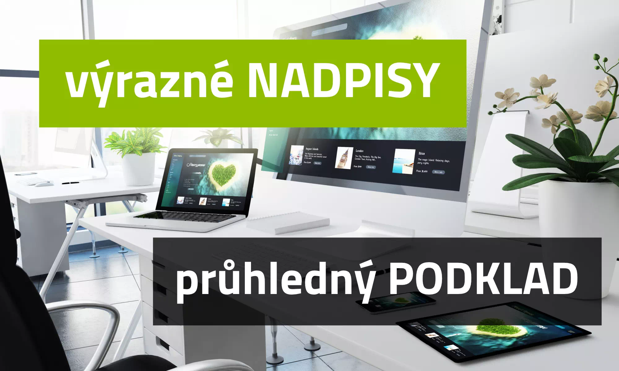 výrazné nadpisy
